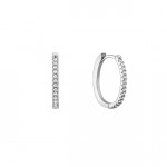 Silver Nikita's Hollow Zircon Drop Studs