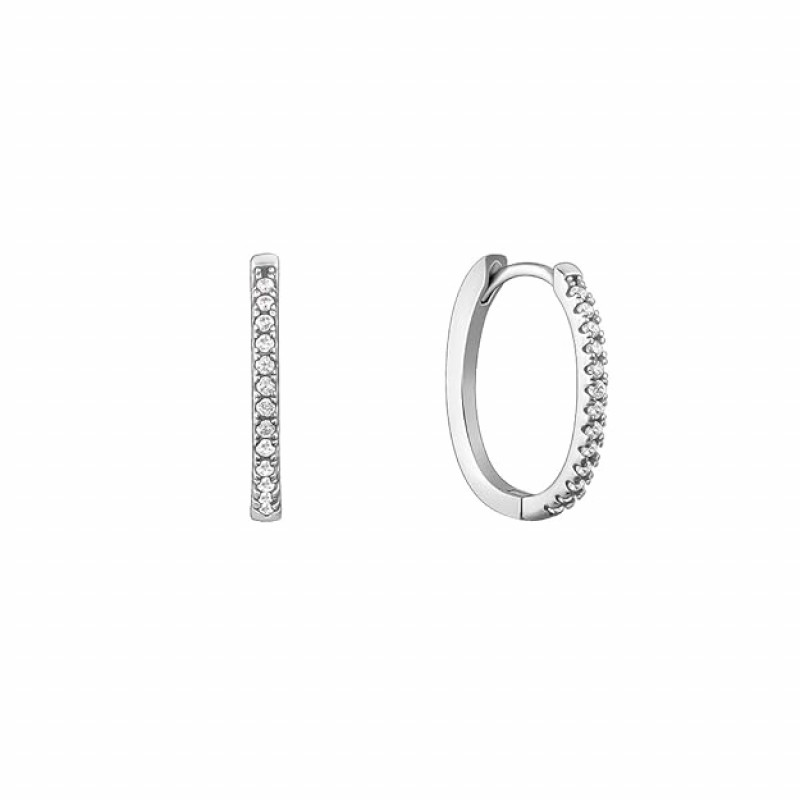 Silver Nikita's Hollow Zircon Drop Studs