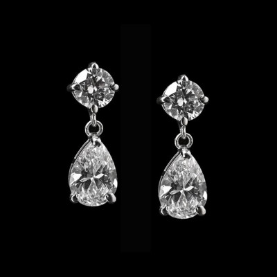 Silver Classic Shiny Drop Earrings