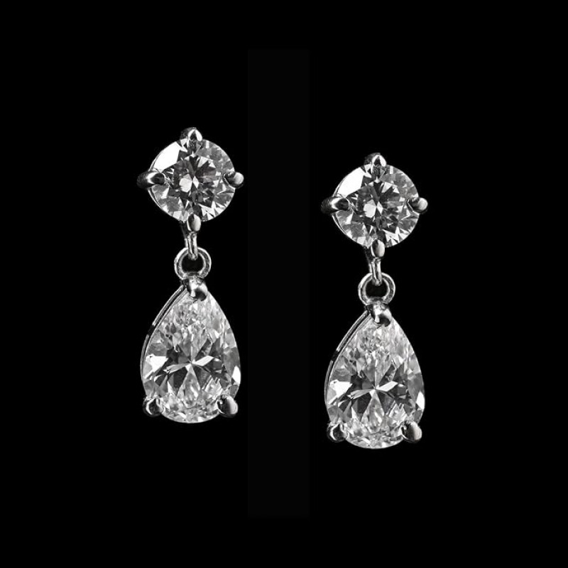 Silver Classic Shiny Drop Earrings