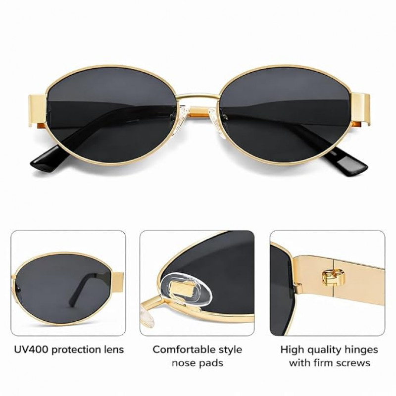 Retro Oval Sunglasses for Women & Men