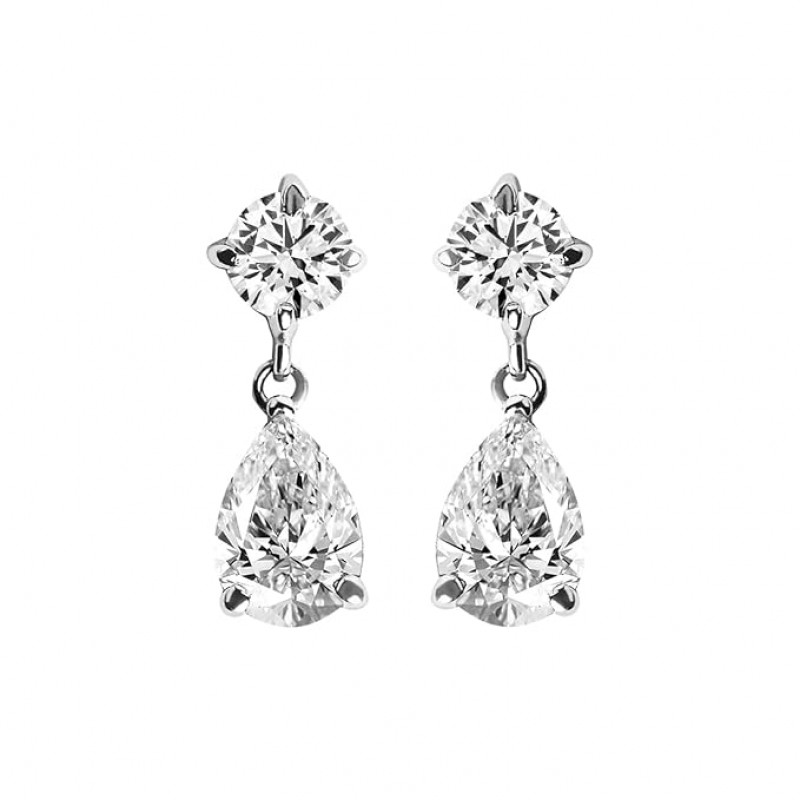 Silver Classic Shiny Drop Earrings