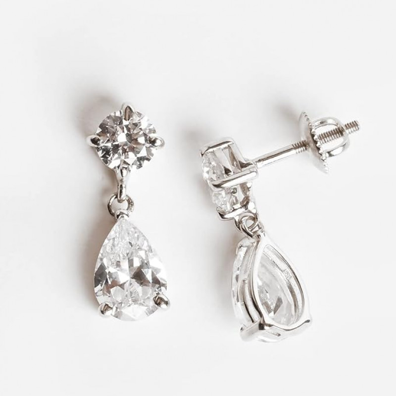 Silver Classic Shiny Drop Earrings