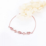 Silver Heart Lock Bracelet Anklet Pendant with Link Chain