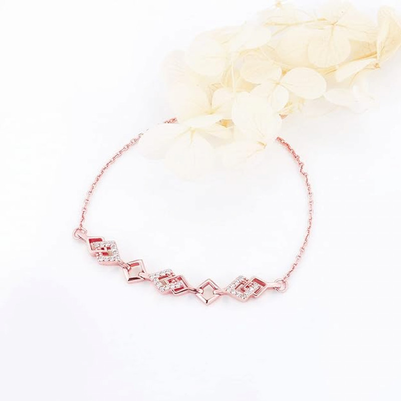 Silver Heart Lock Bracelet Anklet Pendant with Link Chain