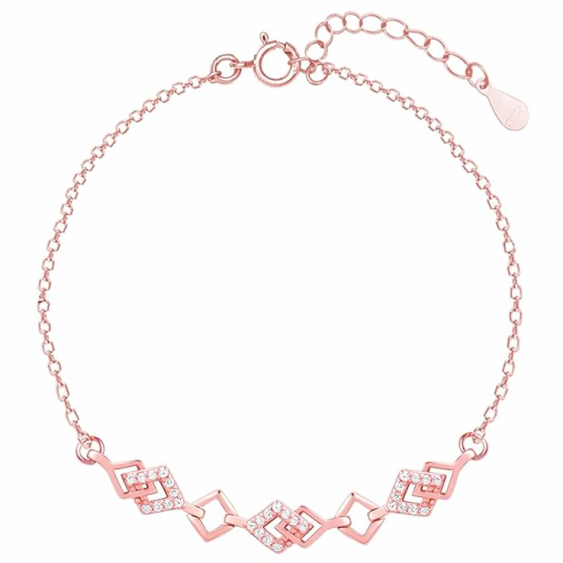 Silver Heart Lock Bracelet Anklet Pendant with Link Chain