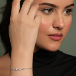 Silver Royal Blue Drop Bracelet, Adjustable Gifts for Girlfriend