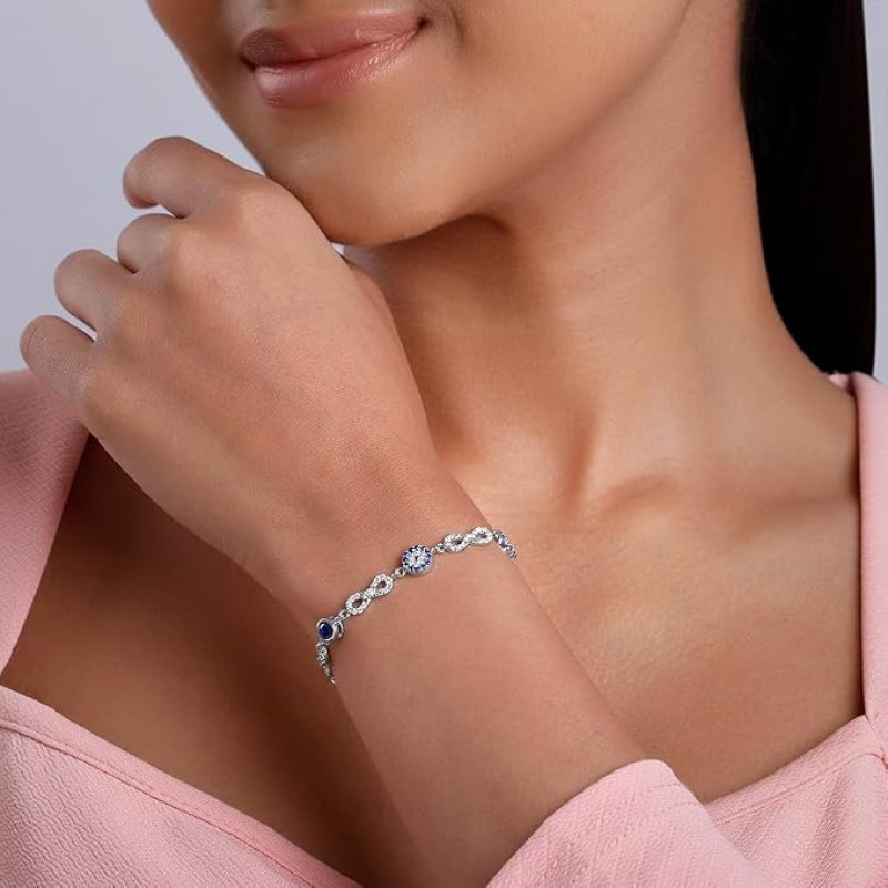 Silver Rose Gold 18k Gold Plated Interlocked Heart Duo Bracelet Ring