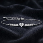 Silver Royal Blue Drop Bracelet, Adjustable Gifts for Girlfriend