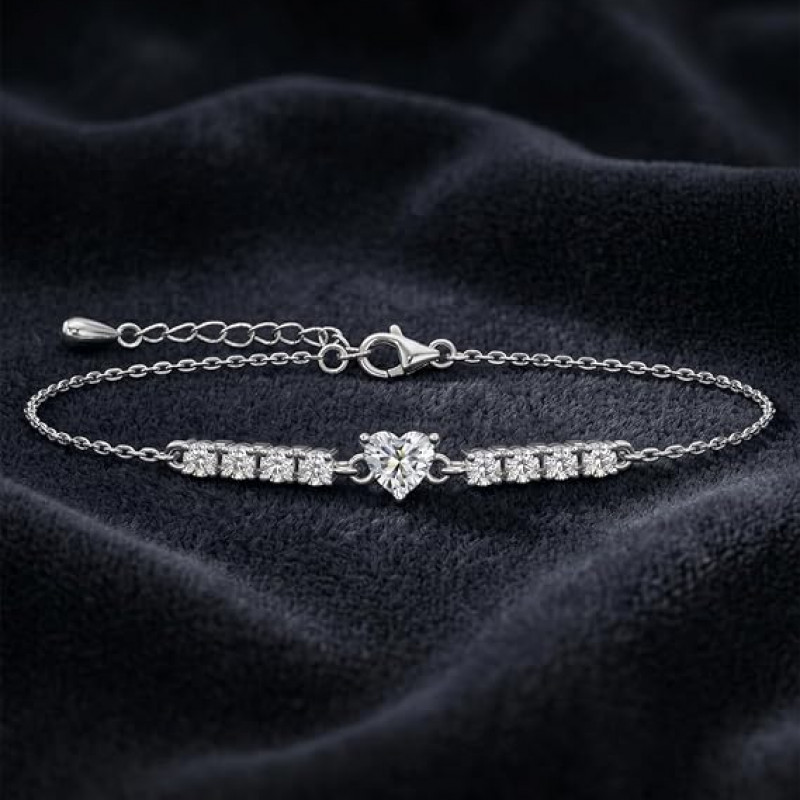 Silver Royal Blue Drop Bracelet, Adjustable Gifts for Girlfriend