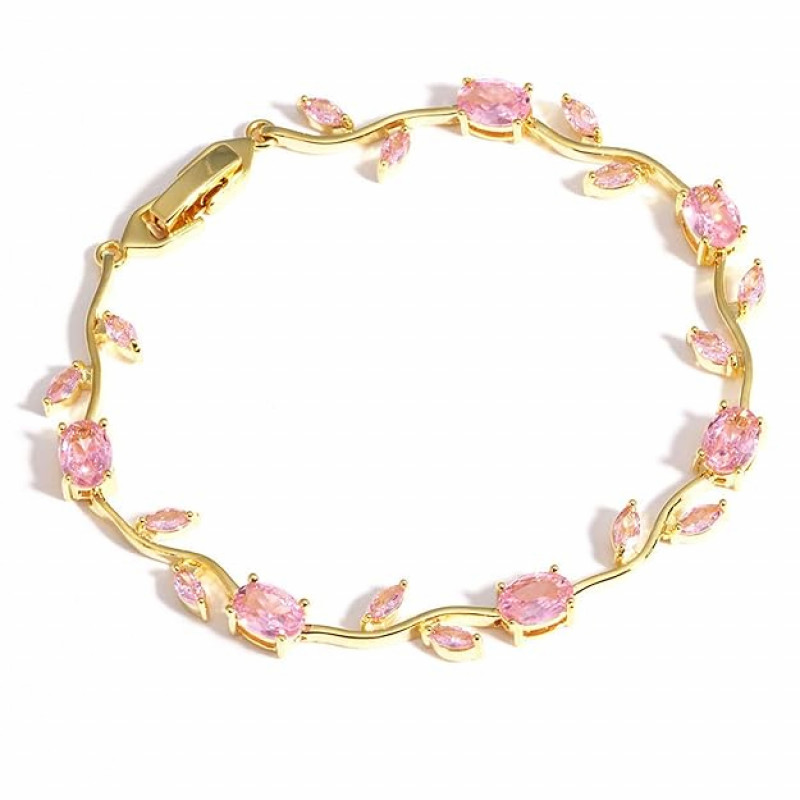 Jewellery Bracelets for Women Stylish Rose Gold Plated Crystal Bracelet Bangle Jewellery for Girls and Women