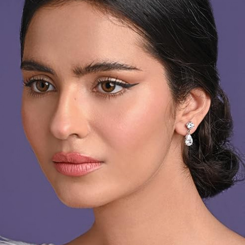 Silver Classic Shiny Drop Earrings