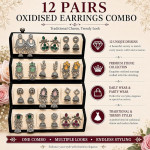 Earrings for women Combo chandbali pear